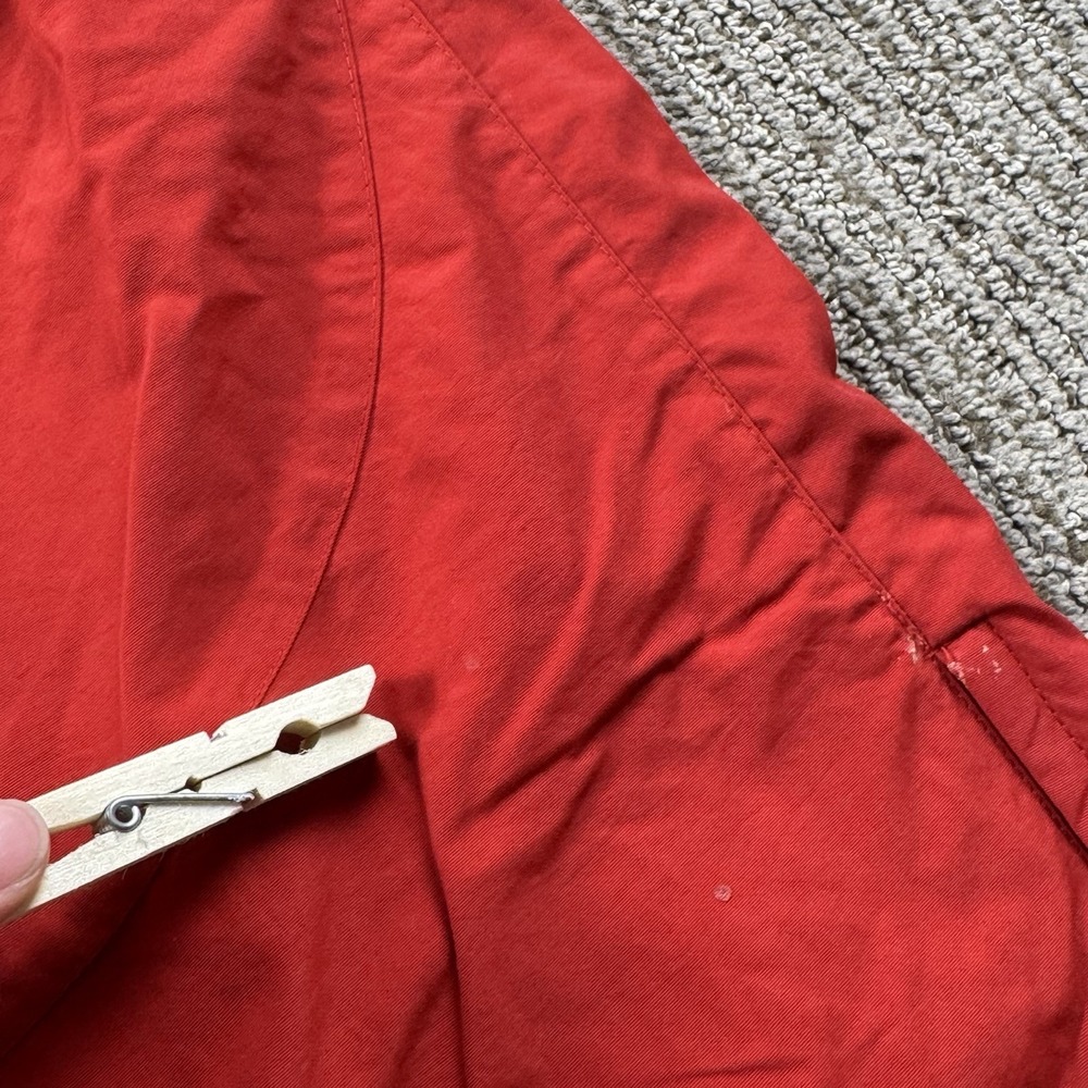 VTG Nike Mens M Windbreaker Track Pants Drawstring Zip Ankles Red Y2K - Picture 11 of 11